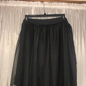 Sheer black bathing suit cover up